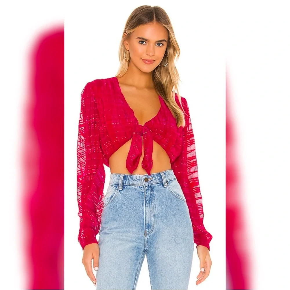 Lovers and Friends Sea Breeze Top in Magenta NWT
